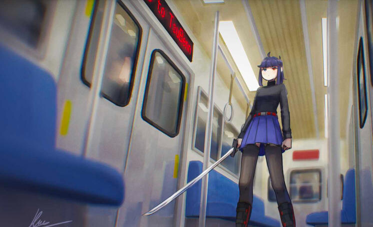Full Render (Full body) + Background (Complex)