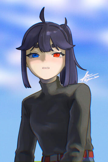 Full Render (Half body) + Background (Simple)